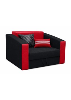 Czarno-czerwony fotel amerykanka R9-D85 ze sklepu Edinos.pl w kategorii Łóżka dziecięce - zdjęcie 188680265