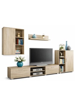 Zestaw mebli do salonu pod tv dąb sonoma Z5-K73 ze sklepu Edinos.pl w kategorii Szafki RTV - zdjęcie 188680289