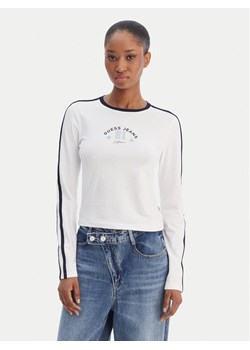 Guess Jeans Bluzka W6RI17 J1314 Biały Regular Fit ze sklepu MODIVO w kategorii Bluzki damskie - zdjęcie 188681108