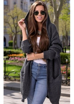 Kardigan damski Flora - miękki sweter oversize z kapturem ze sklepu intimiti.pl w kategorii Swetry damskie - zdjęcie 188684447