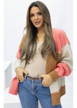 Kardigan oversize Merci – niezapinany sweter damski carmel ze sklepu intimiti.pl w kategorii Swetry damskie - zdjęcie 188684515