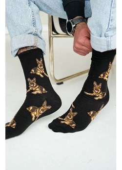 Milena 0125-131 Owczarek Niemiecki skarpety męskie ze sklepu intimiti.pl w kategorii Skarpetki męskie - zdjęcie 188685028