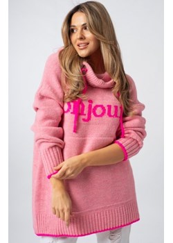 Luźny sweter damski typu bluza z kapturem Bonjour ze sklepu intimiti.pl w kategorii Swetry damskie - zdjęcie 188685115