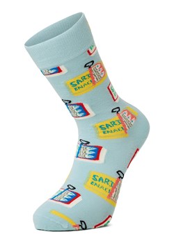 Happy Socks Skarpety Mężczyźni jasnoniebieski wzorzysty ze sklepu vangraaf w kategorii Skarpetki męskie - zdjęcie 188685287