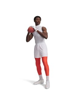 Męskie legginsy treningowe Under Armour UA HG Armour Leggings - czerwone ze sklepu Sportstylestory.com w kategorii Spodnie męskie - zdjęcie 188685795