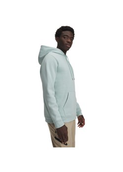 Męska bluza dresowa nierozpinana z kapturem Under Armour UA Icon Fleece Hoodie - zielona ze sklepu Sportstylestory.com w kategorii Bluzy męskie - zdjęcie 188685956