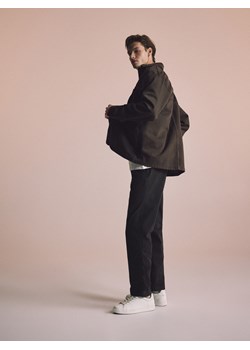 Reserved - Bawełniane spodnie straight - ciemnobrązowy ze sklepu Reserved w kategorii Spodnie męskie - zdjęcie 188686225