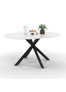 IDOMYA Factory Stół rozsuwany "Soline" w kolorze szarym - wys. 76 x Ø 110 cm ze sklepu Limango Polska w kategorii Stoliki kawowe - zdjęcie 188686437