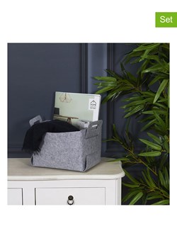 THE HOME DECO FACTORY Kosze (3 szt.) w kolorze szarym ze sklepu Limango Polska w kategorii Pojemniki kuchenne - zdjęcie 188687909