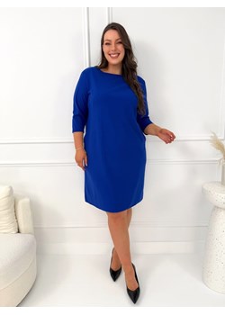 Kobaltowa Sukienka z Kieszeniami ze sklepu ModnaKiecka.pl w kategorii Sukienki - zdjęcie 188688385