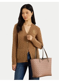 Torebka LAUREN RALPH LAUREN 431795329072 Brązowy ze sklepu eobuwie.pl w kategorii Torby Shopper bag - zdjęcie 188689356