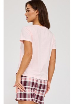 Bawełniana piżama damska Enough 880/332, Kolor różowy-wzór, Rozmiar 2XL, Cornette ze sklepu Primodo w kategorii Piżamy damskie - zdjęcie 188690426