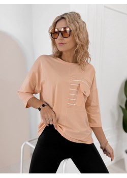 bluzka sabine brzoskwiniowa one size ze sklepu UBRA w kategorii Bluzki damskie - zdjęcie 188690818