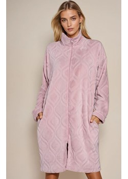Ciepły szlafrok damski rozpinany długi rękaw różowy Arena, Kolor róż pudrowy, Rozmiar S, Italian Fashion ze sklepu Intymna w kategorii Szlafroki damskie - zdjęcie 188691126