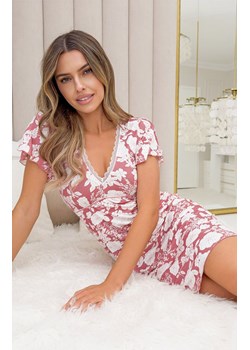 Koszula nocna damska w kwiaty Tina, Kolor koralowy-wzór, Rozmiar S, Donna ze sklepu Intymna w kategorii Koszule nocne - zdjęcie 188691248