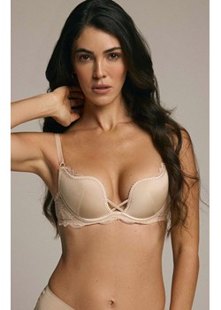Esotiq gładki biustonosz push-up Claudia basic 35431-80X, Kolor beżowy, Rozmiar 65F, Esotiq ze sklepu Intymna w kategorii Biustonosze - zdjęcie 188691518