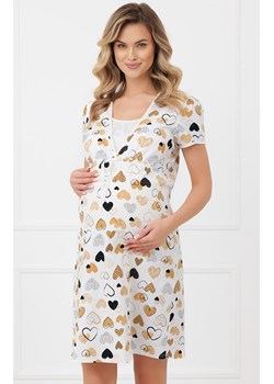 Koszula nocna damska bawełniana Ariela, Kolor ecru-wzór, Rozmiar S, Italian Fashion ze sklepu Intymna w kategorii Koszule nocne - zdjęcie 188691576