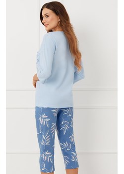 Bawełniana piżama damska niebieska 3/4 Erula, Kolor niebieski-wzór, Rozmiar M, Italian Fashion ze sklepu Intymna w kategorii Piżamy damskie - zdjęcie 188691609