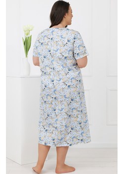 Długa koszula nocna z krótkim rękawem Samoa, Kolor jasnoniebieski, Rozmiar M, Italian Fashion ze sklepu Intymna w kategorii Koszule nocne - zdjęcie 188691625