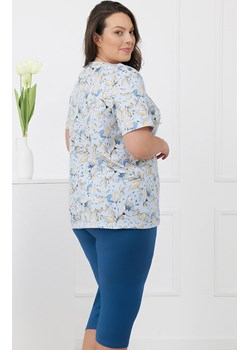 Bawełniana piżama damska Samoa, Kolor niebieski-wzór, Rozmiar M, Italian Fashion ze sklepu Intymna w kategorii Piżamy damskie - zdjęcie 188691628