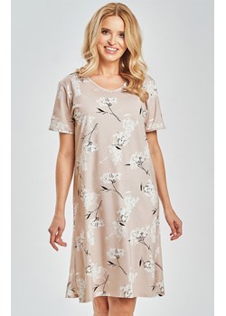 Bawełniana koszula damska 3538 Fiora, Kolor beżowy-wzór, Rozmiar M, Taro ze sklepu Intymna w kategorii Koszule nocne - zdjęcie 188691768