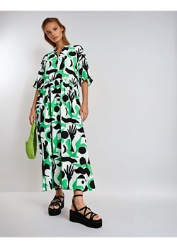 Monki Sukienka w kolorze zielono-biało-czarnym ze sklepu Limango Polska w kategorii Sukienki - zdjęcie 188692107