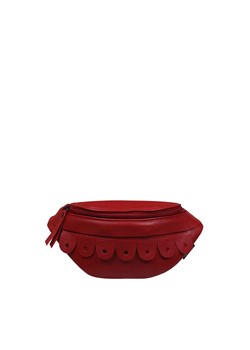 -czerwona nerka damska skórzana z wymiennymi  wstawkami dopinanymi ze sklepu Słoń Torbalski w kategorii Nerki - zdjęcie 188692659