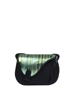 -czarno zielona torebka damska skórzana listonoszka na ramę Mouse ze sklepu Słoń Torbalski w kategorii Listonoszki - zdjęcie 188692665