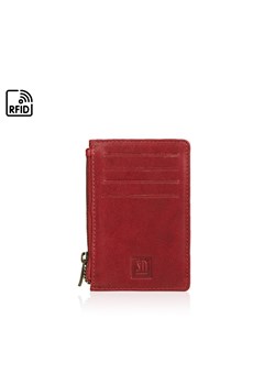 czerwony portfel skórzany/ etui KLASYCZNY ze sklepu Słoń Torbalski w kategorii Portfele damskie - zdjęcie 188692669