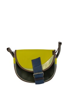 -zielono szara torebka listonoszka skórzana na ramię Freshman Mini ze sklepu Słoń Torbalski w kategorii Listonoszki - zdjęcie 188692717