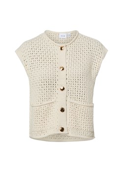 Vila Damska kamizelka z dzianiny - VIFiluca Kobiety beżowy jednolity ze sklepu vangraaf w kategorii Swetry damskie - zdjęcie 188692818