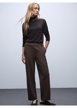 Street One Damskie spodnie z dżerseju Kobiety czekoladowy jednolity ze sklepu vangraaf w kategorii Spodnie damskie - zdjęcie 188692827
