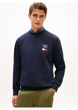 Tommy Hilfiger Bluza męska Mężczyźni granatowy jednolity ze sklepu vangraaf w kategorii Bluzy męskie - zdjęcie 188692838