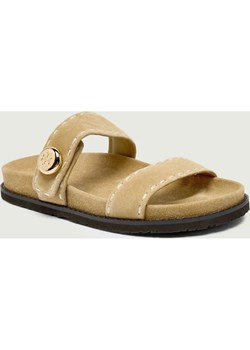 TORY BURCH Klapki ROMY | zamsz ze sklepu Gomez Fashion Store w kategorii Klapki damskie - zdjęcie 188693139