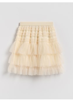Reserved - Tiulowa spódnica - kremowy ze sklepu Reserved w kategorii Spódnice dziewczęce - zdjęcie 188695129