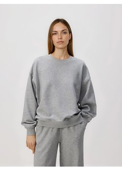 Reserved - Gładka bluza z bawełną - jasnoszary ze sklepu Reserved w kategorii Bluzy damskie - zdjęcie 188695236