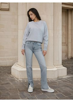 Sinsay - Jeansy straight mid waist - szary ze sklepu Sinsay w kategorii Jeansy damskie - zdjęcie 188696676
