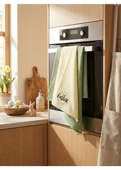 Sinsay - Wielkanocne ścierki kichenne z napisem Happy Easter 2 pack - zielony ze sklepu Sinsay w kategorii Fartuchy kuchenne - zdjęcie 188696697