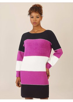 APART Sukienka w kolorze czarno-fioletowo-kremowym ze sklepu Limango Polska w kategorii Sukienki - zdjęcie 188700118