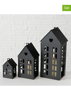 Boltze Lampiony (3 szt.) "Alamo" w kolorze czarnym ze sklepu Limango Polska w kategorii Świeczniki - zdjęcie 188700658