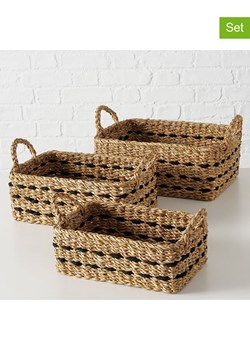 Boltze Koszyki (3 szt.) "Bokar" w kolorze jasnobrązowo-czarnym ze sklepu Limango Polska w kategorii Pojemniki kuchenne - zdjęcie 188700857