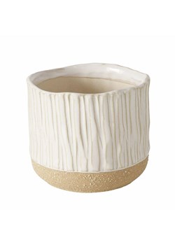 Boltze Osłonka "Diona" w kolorze biało-beżowym na doniczkę - wys. 9,5 cm ze sklepu Limango Polska w kategorii Doniczki i osłonki - zdjęcie 188700916