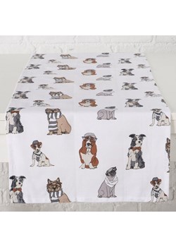 Boltze Bieżnik "Archy" w kolorze biało-brązowym - 140 x 40 cm ze sklepu Limango Polska w kategorii Obrusy i bieżniki - zdjęcie 188701055