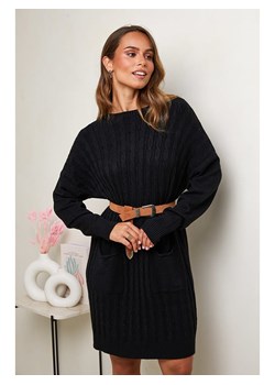 Soft Cashmere Sukienka dzianinowa w kolorze czarnym ze sklepu Limango Polska w kategorii Sukienki - zdjęcie 188701606