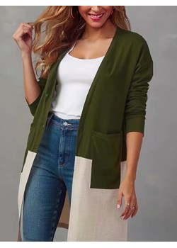 LA Angels Kardigan w kolorze oliwkowo-kremowym ze sklepu Limango Polska w kategorii Swetry damskie - zdjęcie 188703005