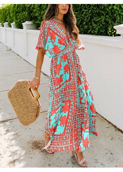 LA Angels Sukienka w kolorze turkusowo-czerwonym ze sklepu Limango Polska w kategorii Sukienki - zdjęcie 188706369