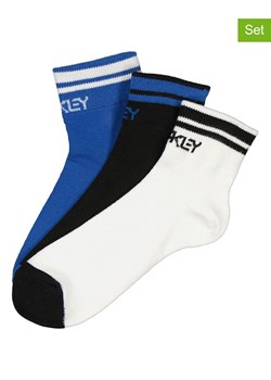 Oakley Skarpety (3 pary) "Training" w kolorze niebiesko-biało-czarnym ze sklepu Limango Polska w kategorii Skarpetki męskie - zdjęcie 188707868