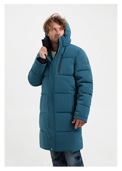 TRAVELIN' Płaszcz pikowany "Ludvig" w kolorze turkusowym ze sklepu Limango Polska w kategorii Kurtki męskie - zdjęcie 188708615