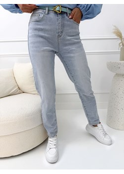 Jeansowe Spodnie z Paskiem ze sklepu ModnaKiecka.pl w kategorii Jeansy damskie - zdjęcie 188709257