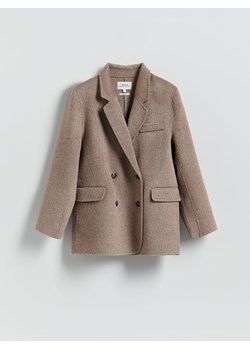 Reserved - Wełniana marynarka handmade - beżowy ze sklepu Reserved w kategorii Marynarki damskie - zdjęcie 188709808
